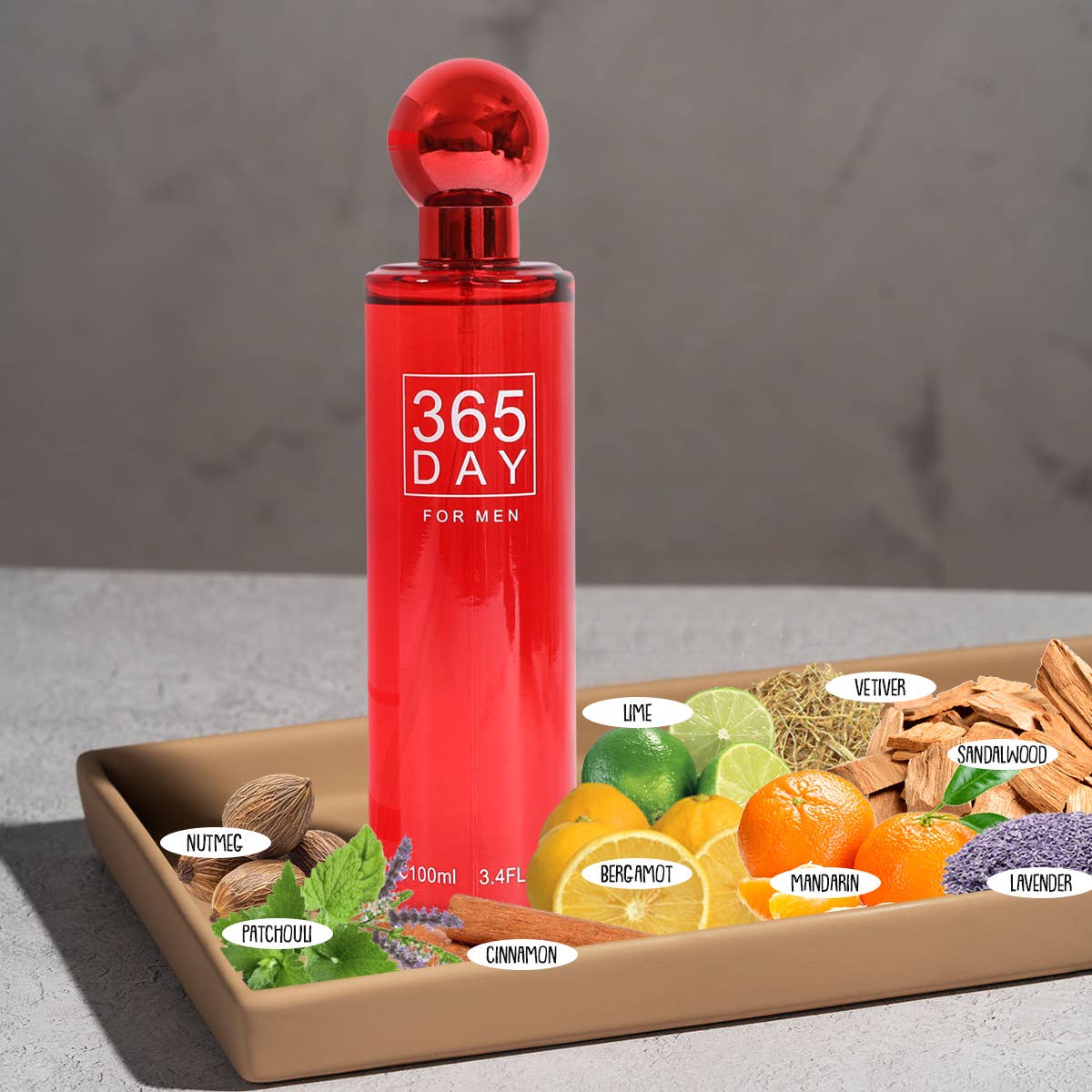 365 Day For Men Red Spray Cologne Eau de Toilette For Men
