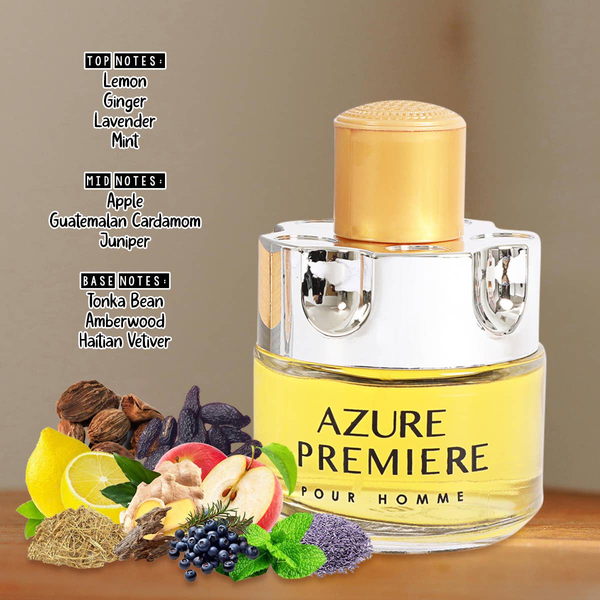 Azure Premiere Spray Cologne Eau De Toilette for Men